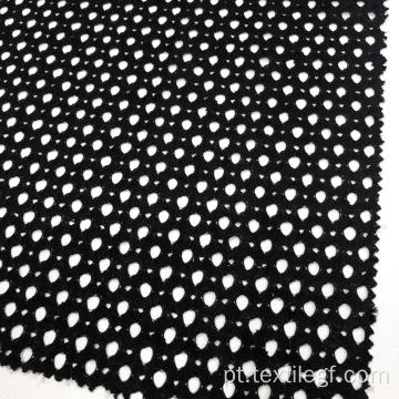 Tecido de tricô de renda preta